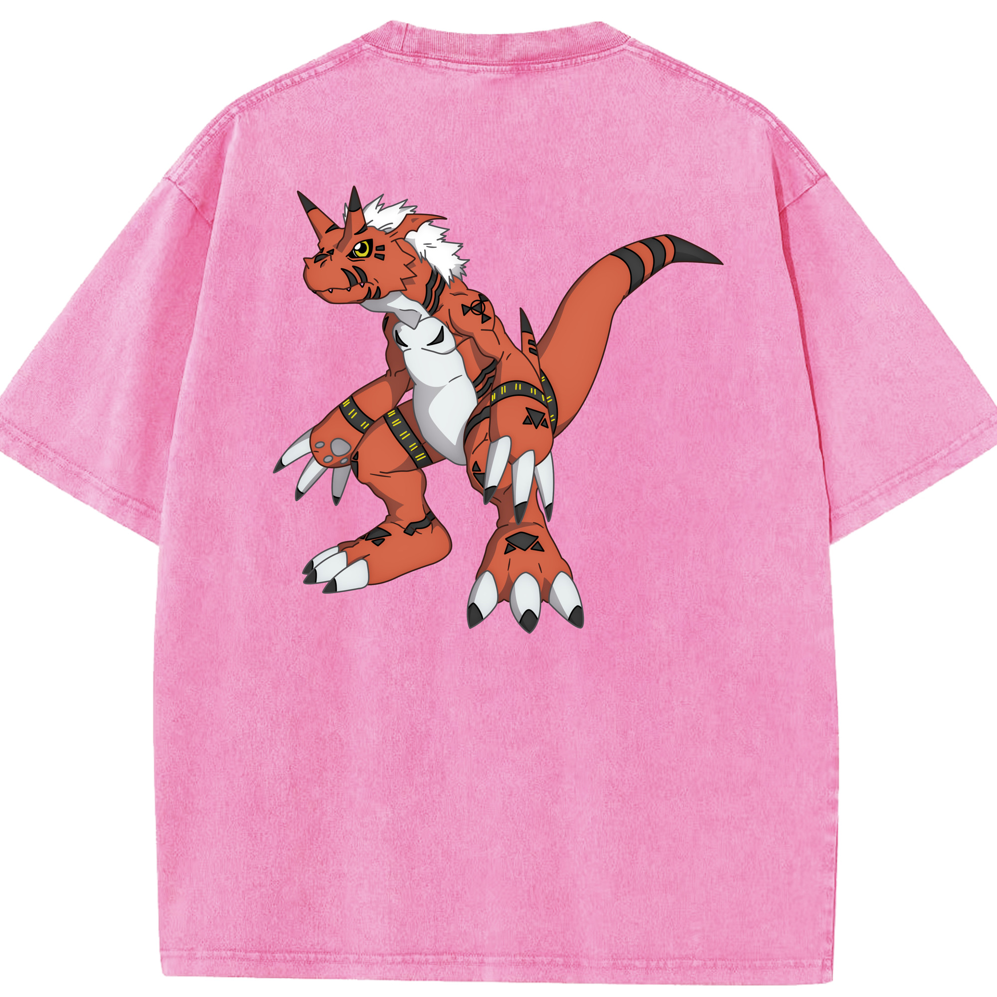 （画像用） Digimon デジタルモンスター/デジモン 綿100% ヴィンテージ風 半袖Tシャツ（背面プリント）